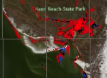 Lidar data processed to show erosion and deposition of sediments post-Sandy